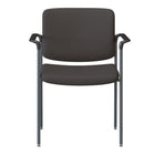 Nightingale Cricket II Side Chair With Flared Arms - Black-Frame 7/8" outside diameter, 16 gauge heavy duty round tubular steel