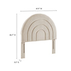 Modway Solana Arched Performance Velvet Twin Headboard - Almond-6