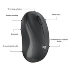 Logitech M240 Silent Wireless Mouse - Graphite-Plastic parts in M240 Silent computer mouse include certified post-consumer recycled plastic (48% for Graphite, and 37% Off-white and Rose (7))