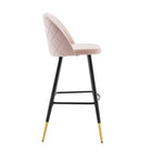 Modway Cordial Performance Velvet Bar Stools - Pink - Set of 2-Assembly Required