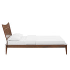 Modway Astra Wood Queen Platform Bed - Walnut-Rubberwood, MDF, and Wood Grain Veneer