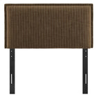 Modway Camille Striped Linen Blend Twin Size Headboard - Earth Stripe-Flanged Border