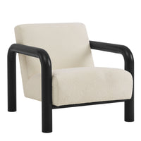 Modway Sereno Boucle Accent Chair - Cream Black-Modern Accent Chair