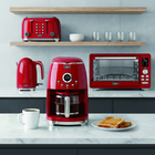 Salton NuRetro Digital 12 Cup Coffee Maker - Metallic Silver-Wake up to freshly brewed coffee! Schedule your coffee in advance with the easy to program digital display. 