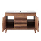 Modway Render 48" Single Sink Bathroom Vanity - Walnut/White-8
