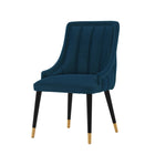 Manhattan Comfort Eda 22.83" Modern Velvet Upholstered Dining Chair - Midnight Blue - Set of 2-10