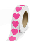 JAM Paper Standard Label Rolls - Heart Shaped - 2 x 2 - Neon Pink - 125 Labels/Roll-Colour: Neon Pink | Make your mail stand out with colourful shipping address labels.
