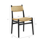 Modway Wynn Rope and Wood Dining Side Chair - Black Natural-Arrives Fully Assembled