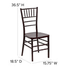 Flash Furniture HERCULES PREMIUM Series Mahogany Resin Stacking Chiavari Chair-Non-Stick and Anti-Static Finish