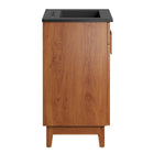 Modway Miles 24" Bathroom Vanity - Black/Walnut-Non-Marking Foot Caps