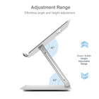 ShoppingAll Adjustable Ergonomic Laptop Stand Riser for Laptops Up to 17" - Silver - 4 Pack-This laptop stand can be adjusted to your ideal viewing height, change the angle up to 90-degrees and elevate the height to your eye level (up to 8.27in)