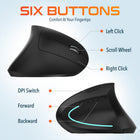 Delton S12 Wireless Rechargeable Ergonomic Computer Mouse - Right Handed - Black-Versatile charging options enable charging through a laptop, wall charger, power bank, USB hub, or laptop docking station.