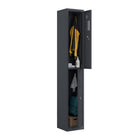 Ceha NH Series 2-Tier Locker with Front Hole Vents - Bank of 1 - Graphite Grey-High-quality powder-coated steel construction