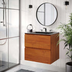 Modway Scenic 24" Wall-Mount Bathroom Vanity - Cherry/Black-Melamine Construction