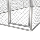 PawHut Outdoor Dog Kennel with Waterproof Cover - 19.7' x 7.5' x 7.5' - Silver-Tall height prevents dogs from jumping over 