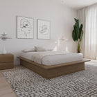 Nexera Malibu Bed Frame - Full Size - Brown Oak-No Box Spring Needed: Compatible with your preferred mattress (sold separately), includes reliable center supports