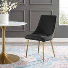 Modway Viscount Modern Accent Performance Velvet Dining Chair - Black-Durable Stain-Resistant Fabric