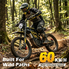 Gyrocopters ZX3 Electric Dirt Bike for Adults - Speed upto 60 kmph - PAS Range upto 161 km - Peak 2800W - 24" - Yellow-A massive, swappable 25Ah fuel tank drops up to 100 km (161 Km PAS) of pure, uninterrupted trail-shredding adrenaline