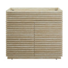 Modway Render 36" Faux Travertine Bathroom Vanity Cabinet - Travertine-Slatted Soft-Close Doors