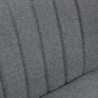 HOMCOM 46" Upholstered Loveseat Sofa with Wood Legs - Grey-Assembly required