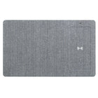 General Supply Goods + Co Fabric/Suede Qi Charging Mouse Pad - Grey Herringbone-Works with other Qi-enabled devices and accessories.