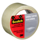 Scotch General Purpose Packaging Tape - 48 mm x 50 m - Clear-Strong, durable solvent-free adhesive seals and protects