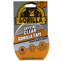 Gorilla Crystal Clear Tape - 48 mm W x 9 yd L - Clear-Heavy Duty: Use on tough household repairs