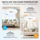 Bell+Howell CannonX Low Profile 19.7" Ceiling Fan with Lights and Remote - White-6 adjustable fan speeds deliver up to 1026 CFM of airflow, from a soft relaxing breeze to powerful full room circulation