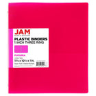 JAM Paper Plastic 1" 3-Ring Binder - Fuchsia Pink-Size: 1" Width | Holds up to 175 sheets of paper.