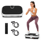MotionGrey Vibration Plate Exercise Machine with Resistance Bands and Remote Control - 265 lb Capacity - Black-Vibration plate exercise machine designed for home fitness and low-impact workout routines