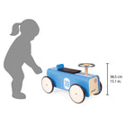 Janod Ride-On Car -Quiet, directional wheels for smooth steering.