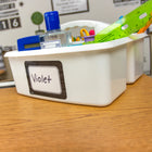 Teacher Created Resources Plastic Storage Caddy - White - 6 Pack-6