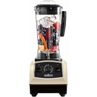 Salton Professional Grade Power Blender - 2 L - Buttercream -8 blade blending system: 4 sawtooth + 4 ultra-sharp angled stainless-steel blades on a heavy duty all metal drive 