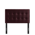 Modway Lily Stain-Resistant Performance Velvet Twin Size Headboard - Mulberry-Padded Construction