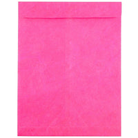 JAM Paper 10 x 13 Tyvek Envelopes, Catalog Open End with Self Adhesive Closure, Hot Pink, 100 Pack (v021380g)-Hot pink