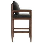 Modway Remington Wood Bar Stool - Charcoal-Tapered Mid-Century Legs