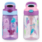 Contigo Kids Aubrey Leak-Proof Water Bottles - 14 oz (414 mL) - Orchid Bunnicorn & Strawberry Cream - 2 Pack-Happy sipping to go: Water bottle design helps kids sip on the go with just one hand, without messy leaks or spills