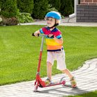 Qaba Kids 2-in-1 Snow Scooter and Sled - Red-Multipurpose scooter made of sturdy aircraft-grade aluminum for durable use 