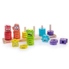 Open The Joy Sorting My Emotions Wooden Stacking Rings - French Version-Made entirely of wood, this is a durable toy perfect for toddlers.