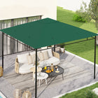 Outsunny 10' L x 10' W Square Gazebo Canopy Replacement UV Protected Top Cover - Green-UV resistant to provide perfect sunshade shelter 