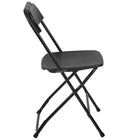 Flash Furniture Hercules Series 800 lb. Capacity Plastic Folding Chair, Black, 4 Pack-Dimensions: 32''H x 17 1/2''W x 19 1/2''D