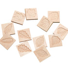 Yellow Door Match Me: Sensory Leaf Tiles 12-Piece Set-These beautiful wooden tiles offer an engaging, tactile way to explore pattern and shape in the natural world