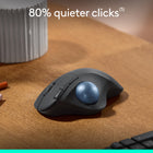 Logitech Ergo M575S Wireless Trackball Mouse - Graphite-Made with recycled plastic: The plastic parts in the ERGO M575S Bluetooth trackball mouse are made of certified post-consumer recycled plastic (Graphite: 52%, Off-White: 21%) 