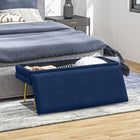 HOMCOM Storage Bench for End of Bed - Dark Blue-Colour: Dark Blue