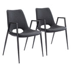 Zuo Desi Dining Chair - Black - Set of 2-Assembly required