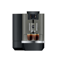 Jura X10 Dark Inox Profressional Coffee Machine-At a touch of a button the professional coffee machine impresses with 35 coffee specialties. The repertoire ranges from coffee classics, such as espresso and cappuccino, to double coffee specialties with milk, such as latte macchiatos, and even trendy cold brews