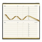 Brownline 2027 Executive Appointment Book Weekly Pocket Planner with Sewn Binding - 6-7/8" x 3-3/16" - Assorted Colours - Trilingual-Coloured world maps