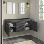 Modway Render 48" Double Sink Compatible Bathroom Vanity Cabinet - Charcoal-Full-Extension Drawers
