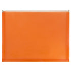 JAM Paper Plastic Envelopes with Zip Closure, Letter Booklet, 9.5 x 12.5, Orange Poly, 12 Pack (218Z1OR)-Material: plastic