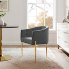Modway Savour Tufted Performance Velvet Accent Chair - Grey-Stain-Resistant Performance Velvet